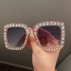 Pink crystal sunglasses
